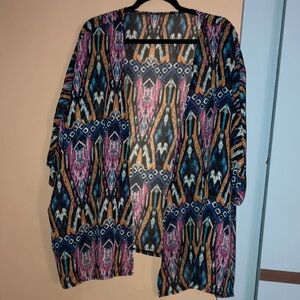 Multicolor Patterned Women's Kimono